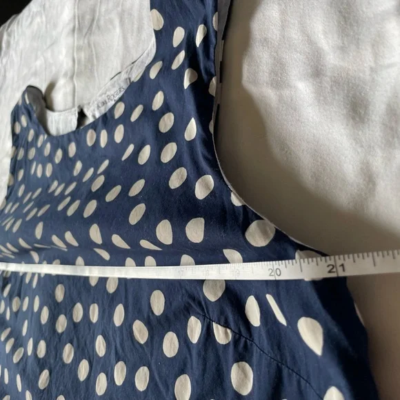 Navy Polka Dot Sleeveless Summer Dress - Picture 5 of 7